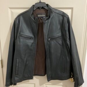 Men’s Leather Bomber Jacket